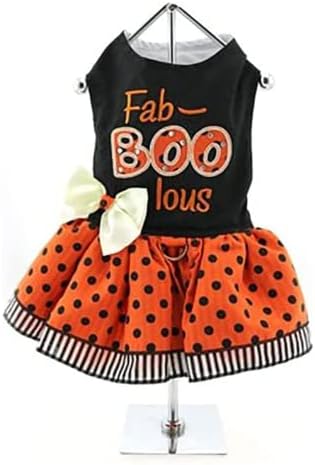 DOGGIE DESIGN Holiday Dog Harness Halloween Dress - Fab-Boo-lous (L)