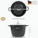 GOLDMANN 24 CM (6.2L) Aluguss-Kochtopf/Suppentöpfe mit Silikongriffen, Glasdeckel, Marmor-Keramik-Antihaftbesc... & PFOA FREI