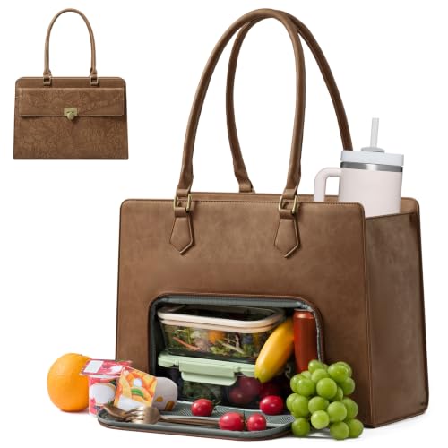 Image of LOVEVOOK Work Tote Bag for Women with Lunch Compartment fits 15 Inch Laptop