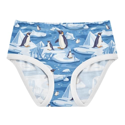 ZZKKO Penguins on The Glacier Girls Underwear Toddler Panties for Girls Comfort Brief Size 8Y