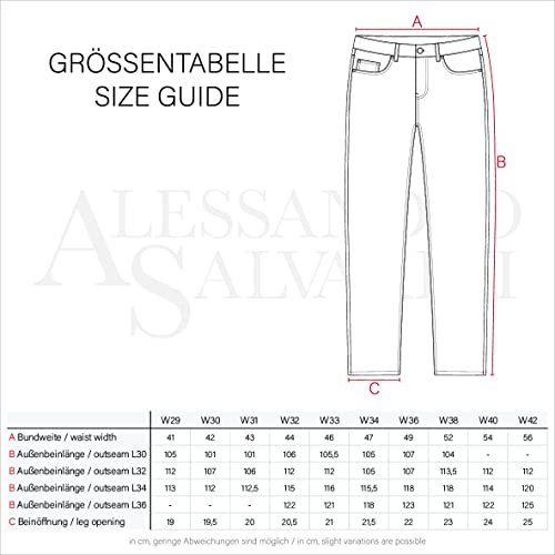 A. Salvarini Designer Jeans da uomo, con gamba