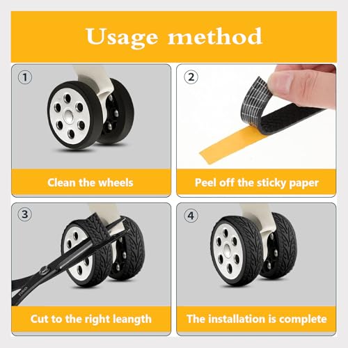 8pcs Luggage Wheels Covers, Suitcase Wheel Covers, Luggage Wheel Protector, Waterproof, Noise Reducing Protectors for Carry-Ons, Universal Fit, Essential Travel Accessories, Black P4