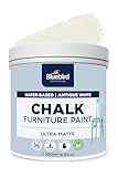 BLUEBIRD Chalk Furniture Paint - 500 ML / 16.9 fl oz for Furniture, Home Décor, Cabinets, and More (Antique White)