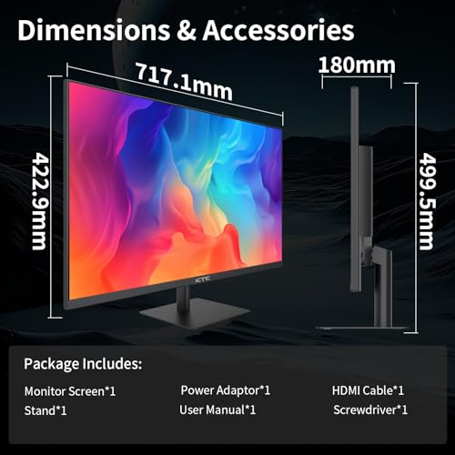 undefined KTC 32 Inch 2K Computer Monitor, IPS 1440p Monitor with Ultra-Thin Bezels, HDR10, Freesync/G-sync, HDMI/DP Ports, Tilt Adjustable, Eyecare, Ideal for Business, Office, and Casual Gaming の商品画像 8