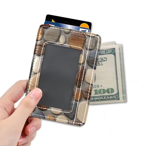 Beautiful Pebble Stones Card Holder Slim Front Pocket Wallet Minimalist RFID Blocking Credit Card Case for Women Men4