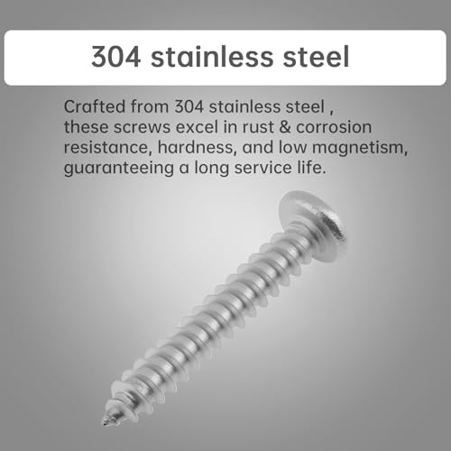 32 Tornillos Autorroscantes M4 x 25 mm Cabeza Plana Phillips Acero Inoxidable miniatura 4