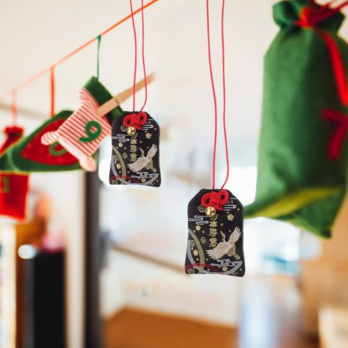 Amuleto omamori para coche NUOBESTY de dos piezas con bolsitas de bendición académica japonesa 7