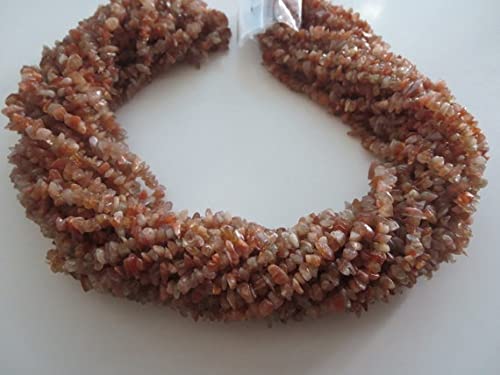 Perles de pierre de soleil naturelle pour créer vos bijoux bohèmes en éclats bruts 3-4 mm