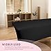 2 Pieces Lash Bed Cover Reusable and Washable, Fitted Massage Table Cover, Lash Extension Bed Mattress Topper Spa Salon or Massage Bed (Black)