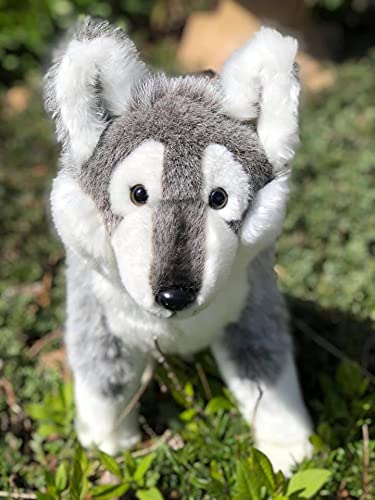 Amazon.co.jp: Auswella ぬいぐるみ グレーウルフ ぬいぐるみ