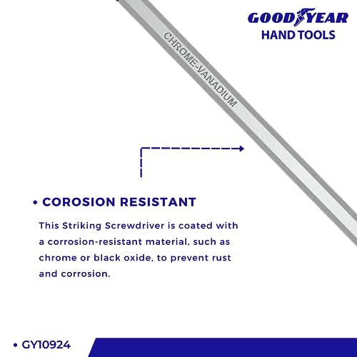 Image of Goodyear Philips Striking Screwdriver Hand Tool (Silver, 250mm X 8mm)