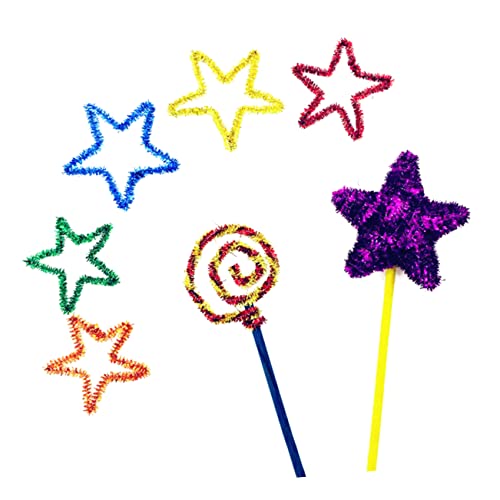 Housoutil 200Pcs Glitter Bendable Sticks Set for Flexible DIY Craft Straws for Creative Play for Birthday Party Decorations and Imaginative Projects Random Color