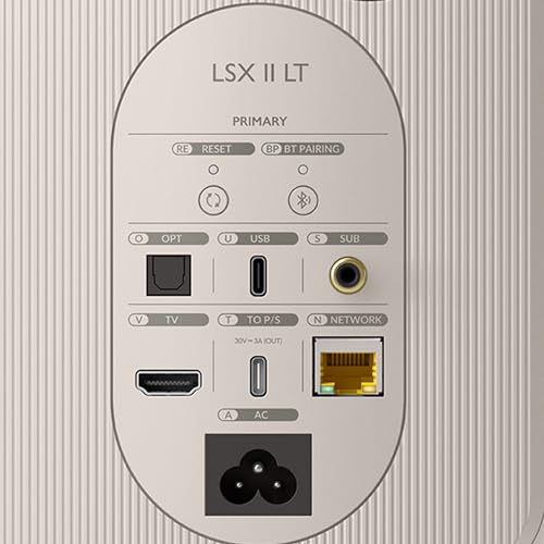 Image of KEF LSX II LT Wireless HiFi Speakers (Stone White, Pair)
