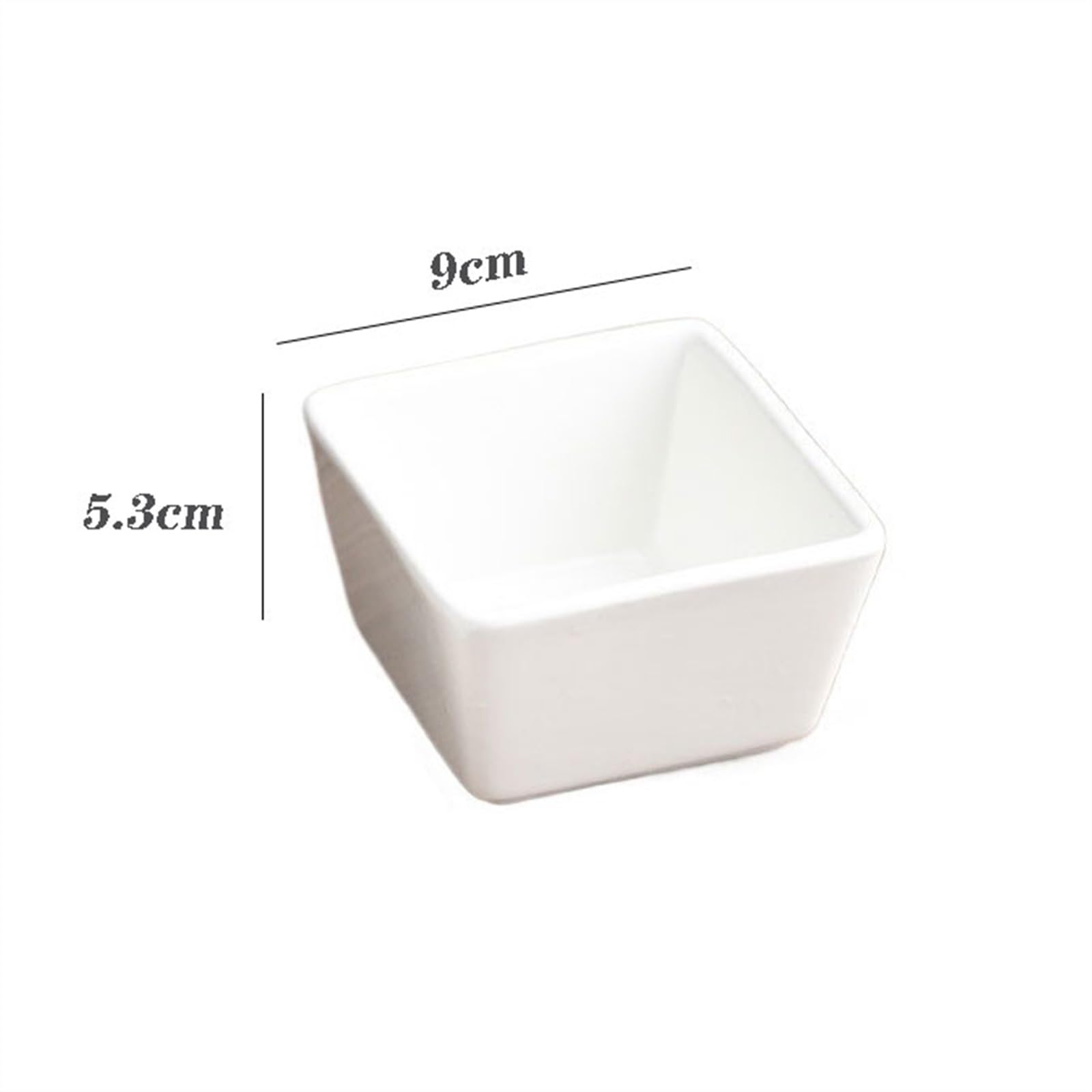 Cuencos de inmersión Cuenco cuadrado pequeño de cerámica for aperitivos y postres, plato for aperitivos, olla caliente for restaurante, cuenco for salsa Simple Plato de Postre(Size:8-piece)