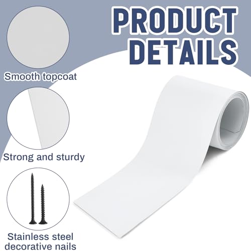 Image of Yaocom White Aluminum Flashing Roll 3.94inch x 50ft