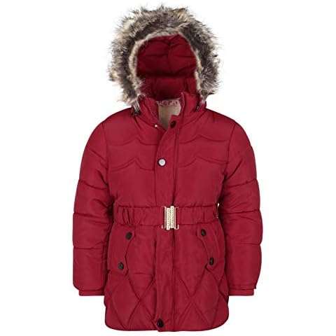 Chaqueta acolchada de invierno para niñas LOTMART con cierre de cremallera Cover