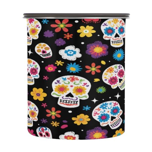ATTX Lata de Café Acero Inoxidable 900 ml con Tapa Hermética