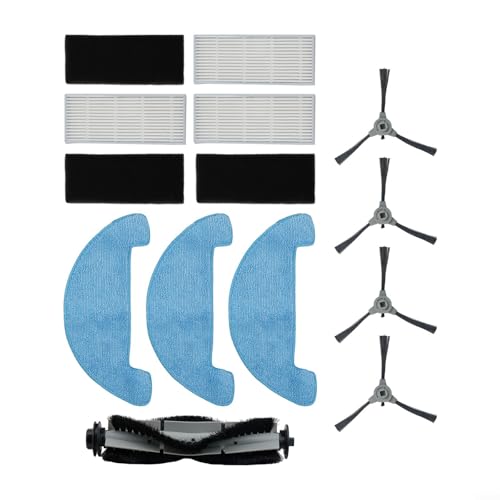 Kit pezzi di ricambio per robot aspirapolvere per VG-RVC 3000, compatibile con Ven* ga, 4 spazzole laterali, 1 spazzola rotante, 3 mop, 3 kit filtro SP-VG-RVC3000 KIT