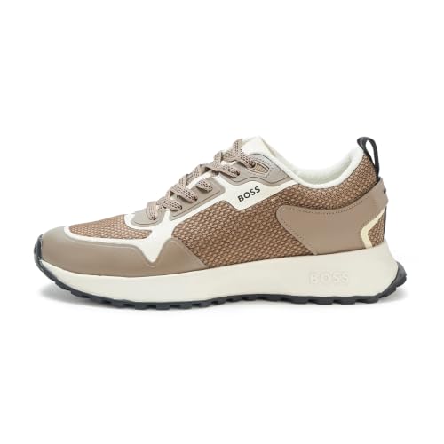 Image of BOSS Men's Big Logo Mesh Mix Lace Up Sneaker