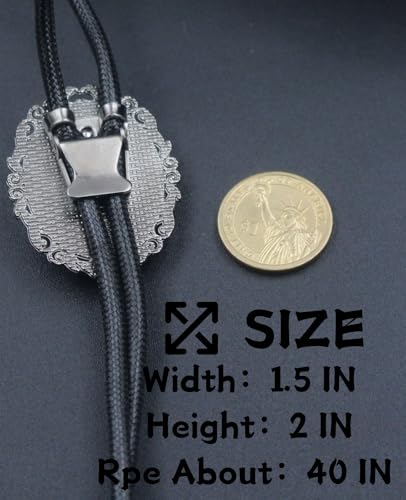 Image of PEARLY JUN Bolo Tie for Women Men Flower Rose Western Cowboy Brown Leather Country Style String Vest Gifts