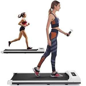 Under Desk Treadmill, 2.5HP Walking Pad Treadmills Portable Electric Quiet Walking Treadmill Under Desk for Home, Office…