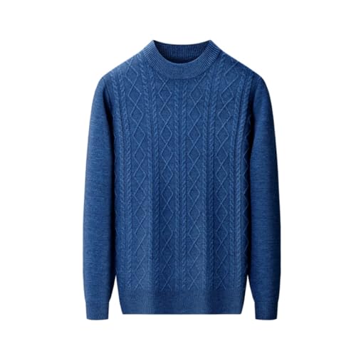 Men Thick Knit Jumpers Warm O Neck Autumn Winter Knit Tops3
