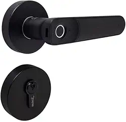 Fechadura Digital Com Biometria SL135 De Embutir Preta Papaiz