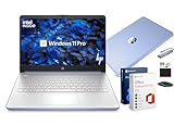 HP 14” Laptop Ultra-Portable Computer 2026 Student Business, MS Office, Copilot AI, Intel 4-Core CPU, 4GB RAM, 628GB Storage (128GB UFS+500GB Ext), Long Battery, MaxsolAccessory, Win 11 Pro, Sky Blue