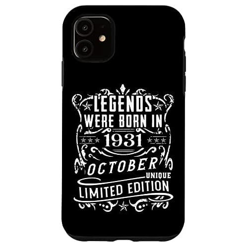 Carcasa para iPhone 11 Cumpleaños Octubre 1931 Edición Limitada Regalo Used Vintage