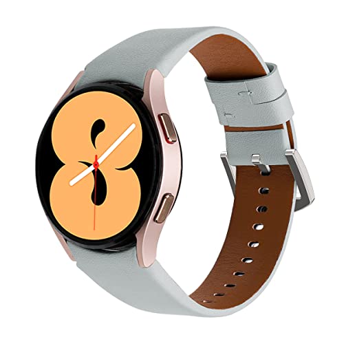 Wearlizer Compatible con Samsung Galaxy Watch 4 correa de 40 mm, 44 mm/Galaxy Watch 4 correa clásica de 42 mm, 46 mm, correa de reloj de cuero sin huecos para Samsung Galaxy Watch 4,