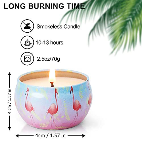 Natural Soy Wax Candles Gift Set, Winter Scented Candles Gift Set for Women, Travel,Parties, Gifts Including A Greeting Card - Sea Breeze, Lime, Mojito, Moonlight-4X2.5oz - Image 2