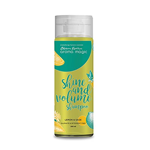 Image of Aroma Magic Shine & Volume Shampoo | Antifungal, Oil-Balancing, Boosts Shine & Texture | with Lemon & Sage Essential Oils | Vitamin A, C & D | All Hair Type | 200ml (Pack of 2)