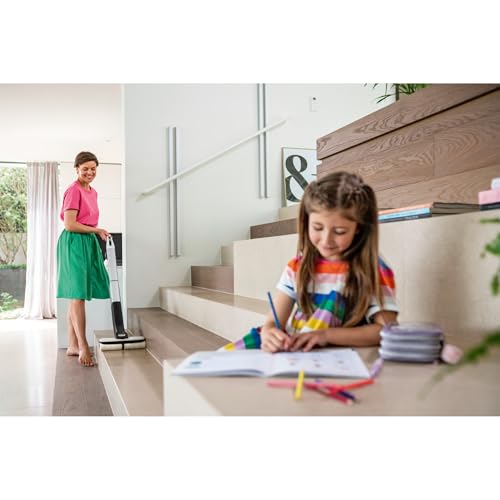 KÄRCHER Nettoyeur de Sols FC 4-4 Battery Set, Nettoyeur de Sols sans Fil avec 2 Rouleaux en Microfibres, Autonomie de la Batterie : env. 30 Min, Rendement Surfacique : env. 90 m², Batteries Amovibles