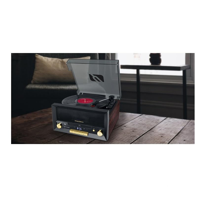 Micro sistema CD y giradiscos Muse MT112W multi-función con Bluetooth, puerto USB y lector SD 4