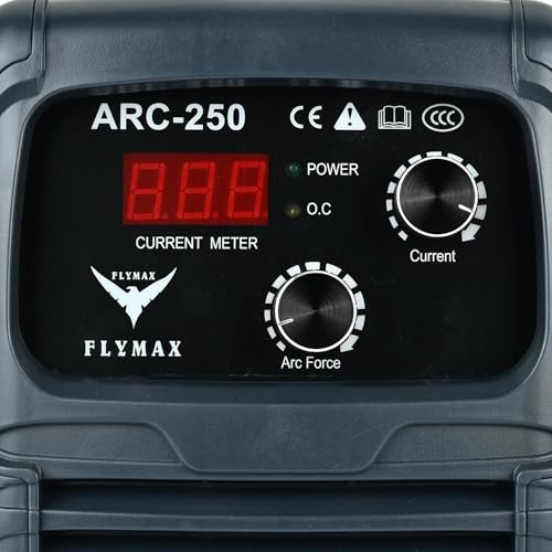 Image of HYCO LABEL FLYMAX ARC-250 MMA Arc Welding Machine, 250A, Single Phase, Hot Start & Anti-Stick Function, Arc Force Control, Yellow, for Industrial & DIY Welding