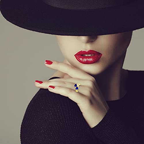 Double Heart Simulated Diamond Ring for Women Zircon Engagement Ring Bride Wedding Rings4