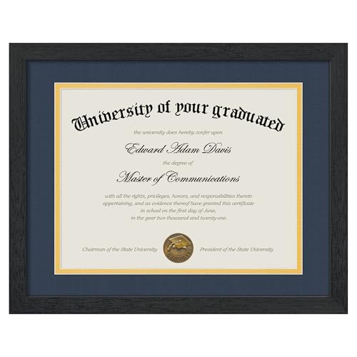 Image of upsimples Diploma Frame with HD Glass, 11x14 Black, 1 Pack
