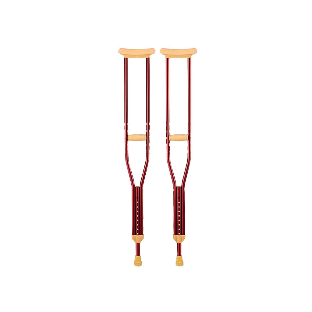 Muletas Walker Fractura axila muletas for Ancianos Antideslizante Fractura jóvenes Ancianos Doble muleta Walker (Color : Rosso)