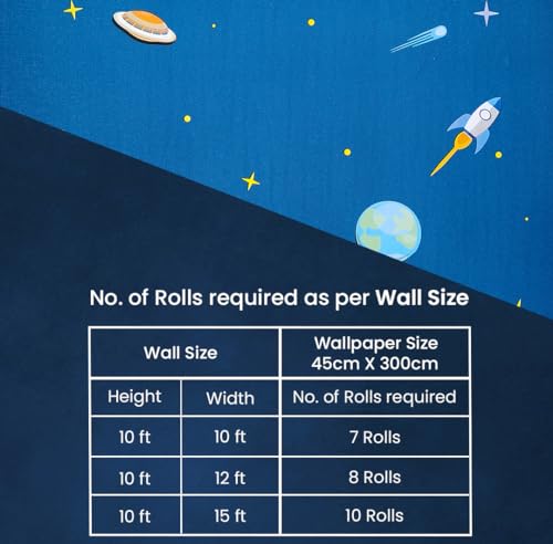 Image of Self Adhesive Peel & Stick 45 x 304 cm Waterproof Wallpaper for Living Room Hall Bedroom Decoration PVC Vinyl DIY Wall Stickers Multicolor, Count of (1, Space)