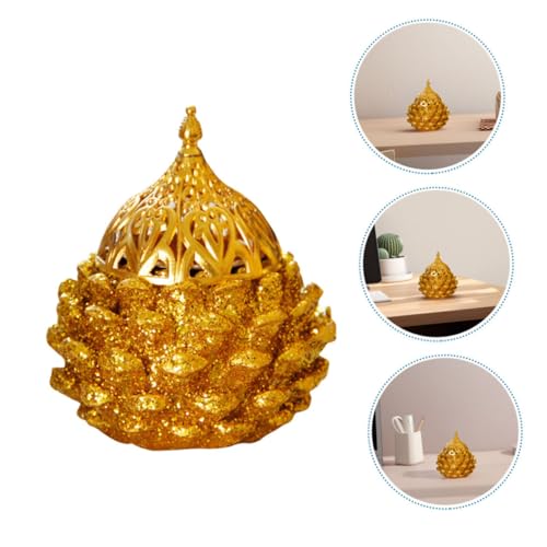 DECOMELODY Vintage Pinecone Resin Incense Burner Holder for Aromatherapy Yoga Spa Meditation Middle Eastern Style Cone Incense Holder and Home Decoration - Image 9