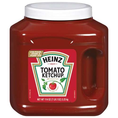 #10 Ketchup Plastic Jug 114 Oz (Pack of 6) by HEINZ – 114 Oz, Pack of 6, Model 514910