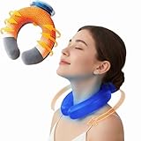 Wearable Hot Water Bottle with Soft Cover,Hot & Cold Therapy Pack for Neck and Shoulder,U-Shaped Hot Water Bottle Around Neck,Reusable Ice Pack for Pain Relief,Hands Free Design