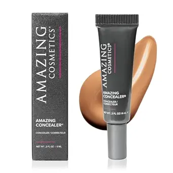 AmazingCosmetics Amazing Concealer, Full Coverage with Pin Dot Amounts, Long Wear Concealer Makeup for Undereye Dark Circles, Blemishes and Spots, Color Correcting, Skin- Like Finish