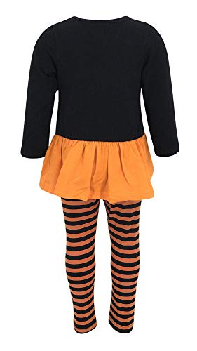 Unique Baby 2 Piece Girls Printed Leggings Outfit with Long Sleeve Skirt Top Kid and Toddler Clothes Set2