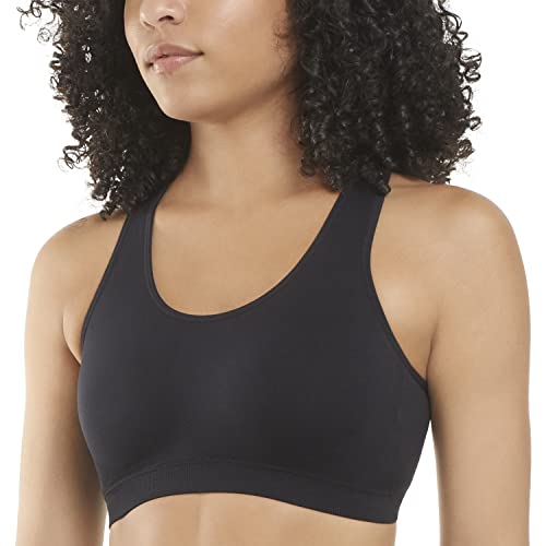 Image of Jockey womens Mid Impact Removable Cup Seamless Sports Bra