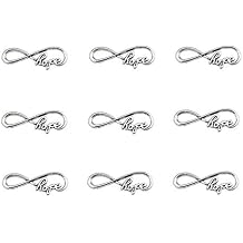 ALIMITOPIA 40pcs Infinity Hope Symbol Connectors Charms Pendants for DIY Necklace Bracelet Jewelry Making AccessoriesAntique Silver