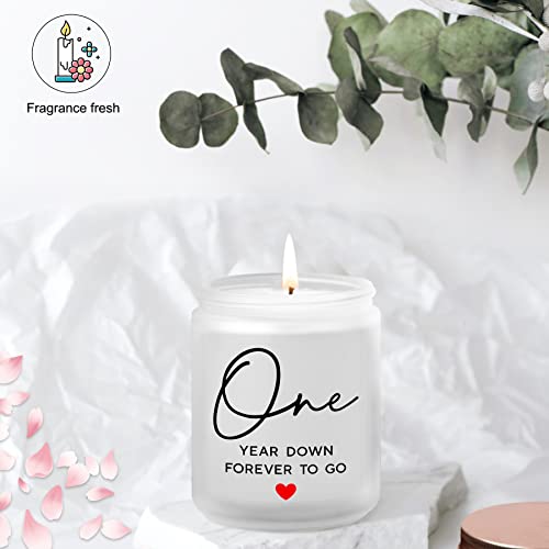 1 Year, 1Th, One Year, First Anniversary Candles Gifts For Him Her Couple- Happy Paper Anniversary Girlfriend Boyfriend Wife Husband Gifts #TOP4