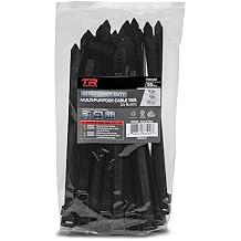 TR Industrial 8.9" Multi-Purpose Cable Tie, 100-Piece, 250lbs Load Capacity, Black