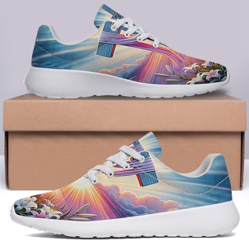 Sonzj-II God Jesus Christian Easter Running Shoes for Men Women, Comfortable Lightweight Tennis Shoes Mesh Walking Sneaker3