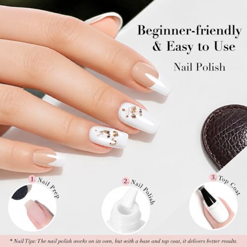 Image of AZUREBEAUTY Warm White Nail Polish